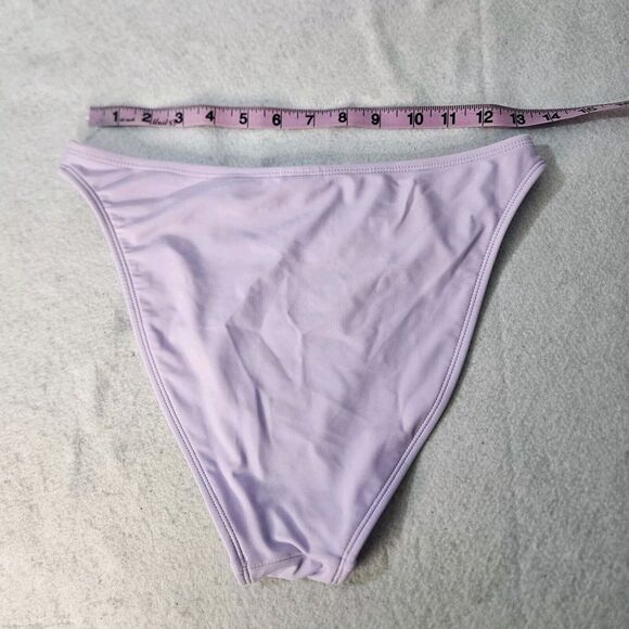 Wild Fable High Waist Purple High Cut Bikini Bottom Sz M Lilac - Picture 2 of 4